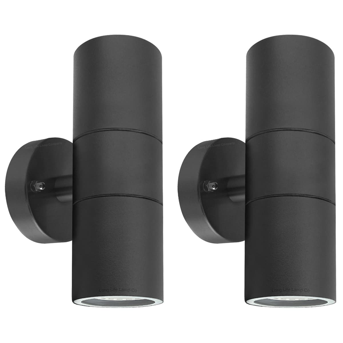 2 X Outdoor Black Double Wall Light ZLC035B