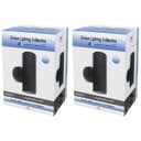 2 X Outdoor Black Double Wall Light ZLC035B