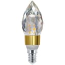 2 Pack 2W LED Crystal Candle Bulb 3000K Warm White E14