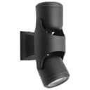 Black Outdoor Double Wall Light Adjustable IP54 External Directional Spot Lamp