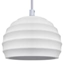 Ceramic Ceiling Pendant Light White Paintable Gypsum Twist Pattern