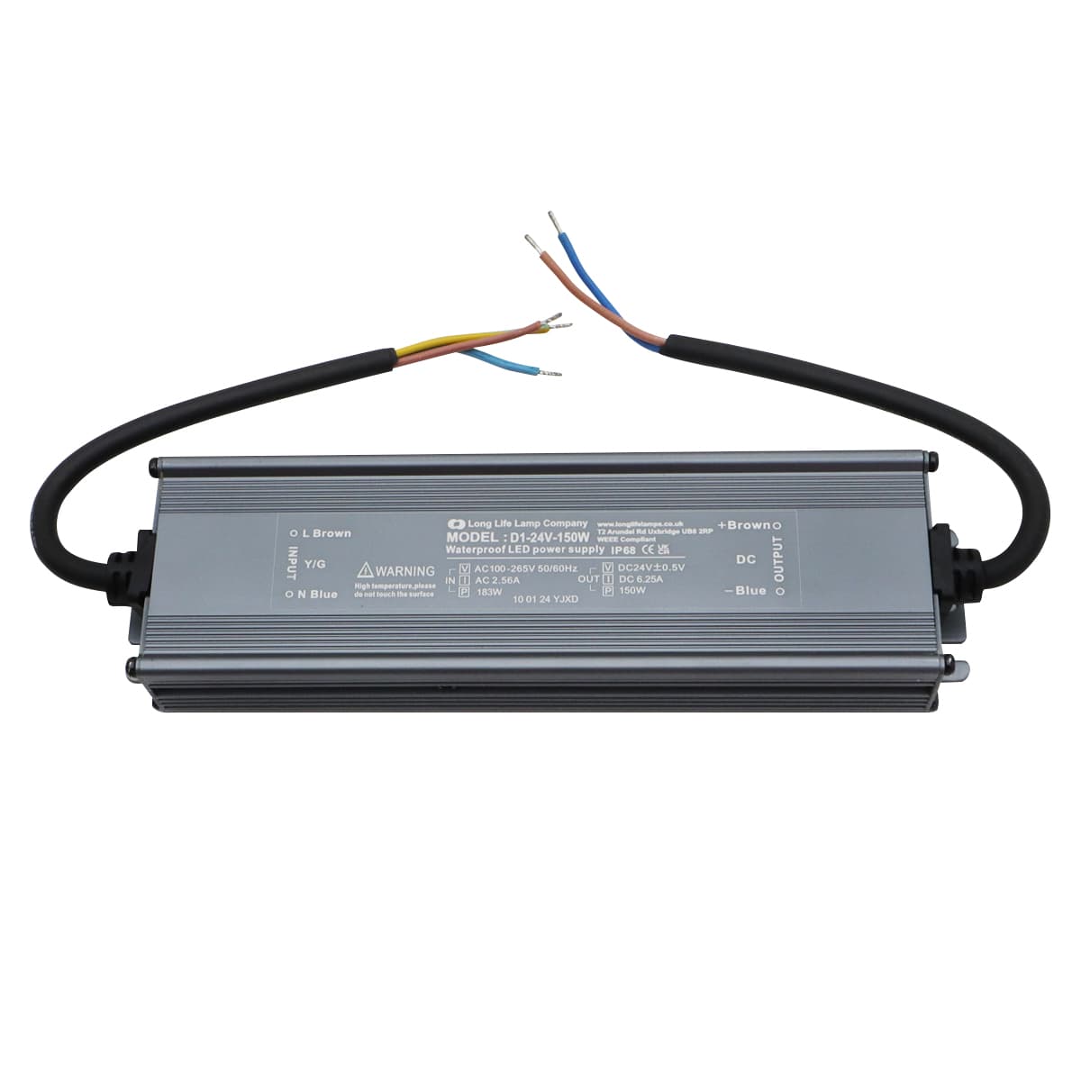 LED Driver 24V Output Low Voltage IP68 Waterproof Transformer 150W