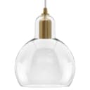 Modern Retro Ceiling Brass Pendant Light Transparent Globe Glass Lamp Shade K427
