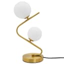 Retro Brass Twin Opaque Frosted Glass Globe Table Lamp T516
