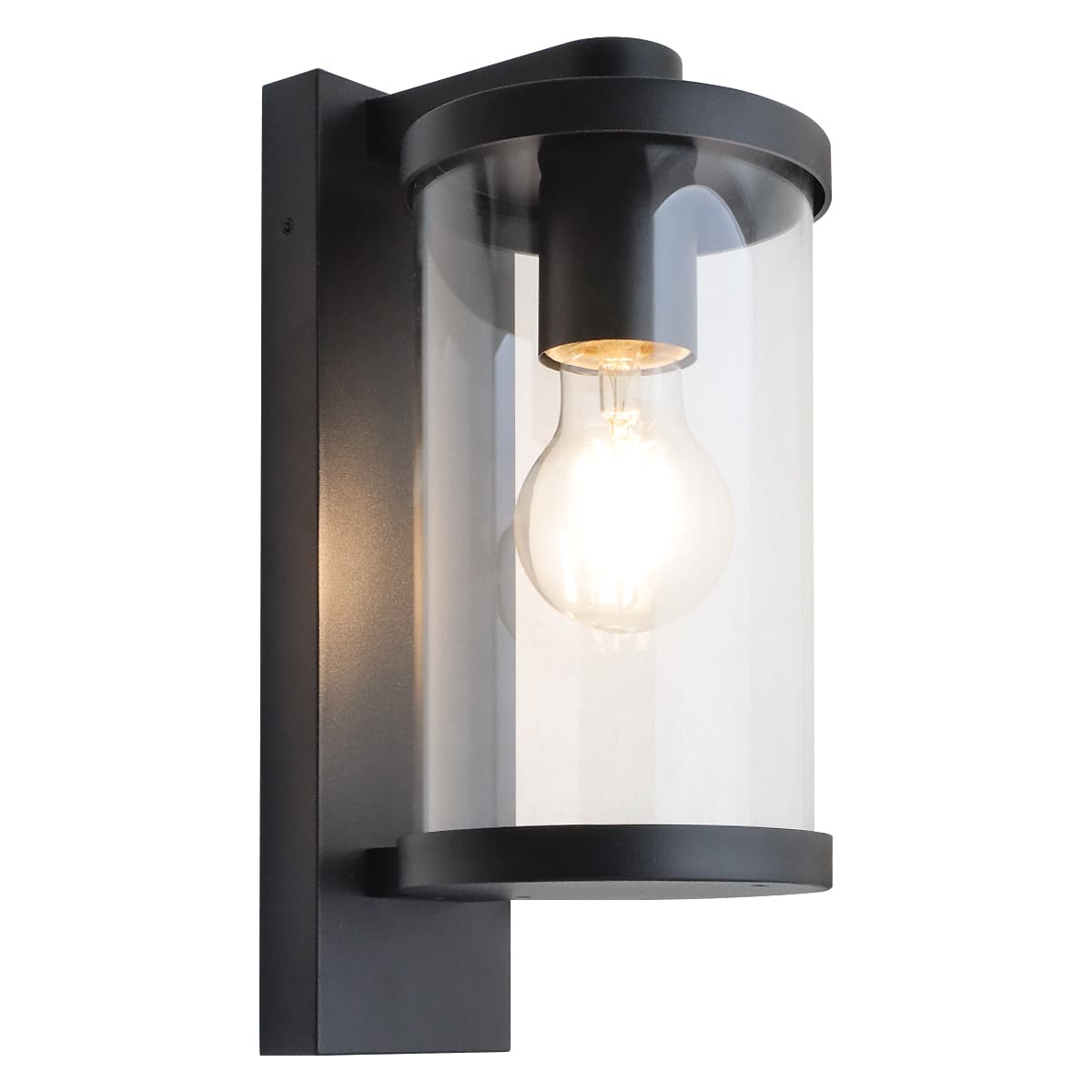 Outdoor Wall Light Black Lantern Clear Diffuser ZLC378 with LED 4w Warm
