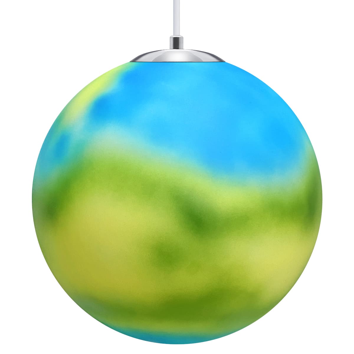 Art Deco Earth Globe Lamp Shade Pendant Light Fitting Polycarbonate