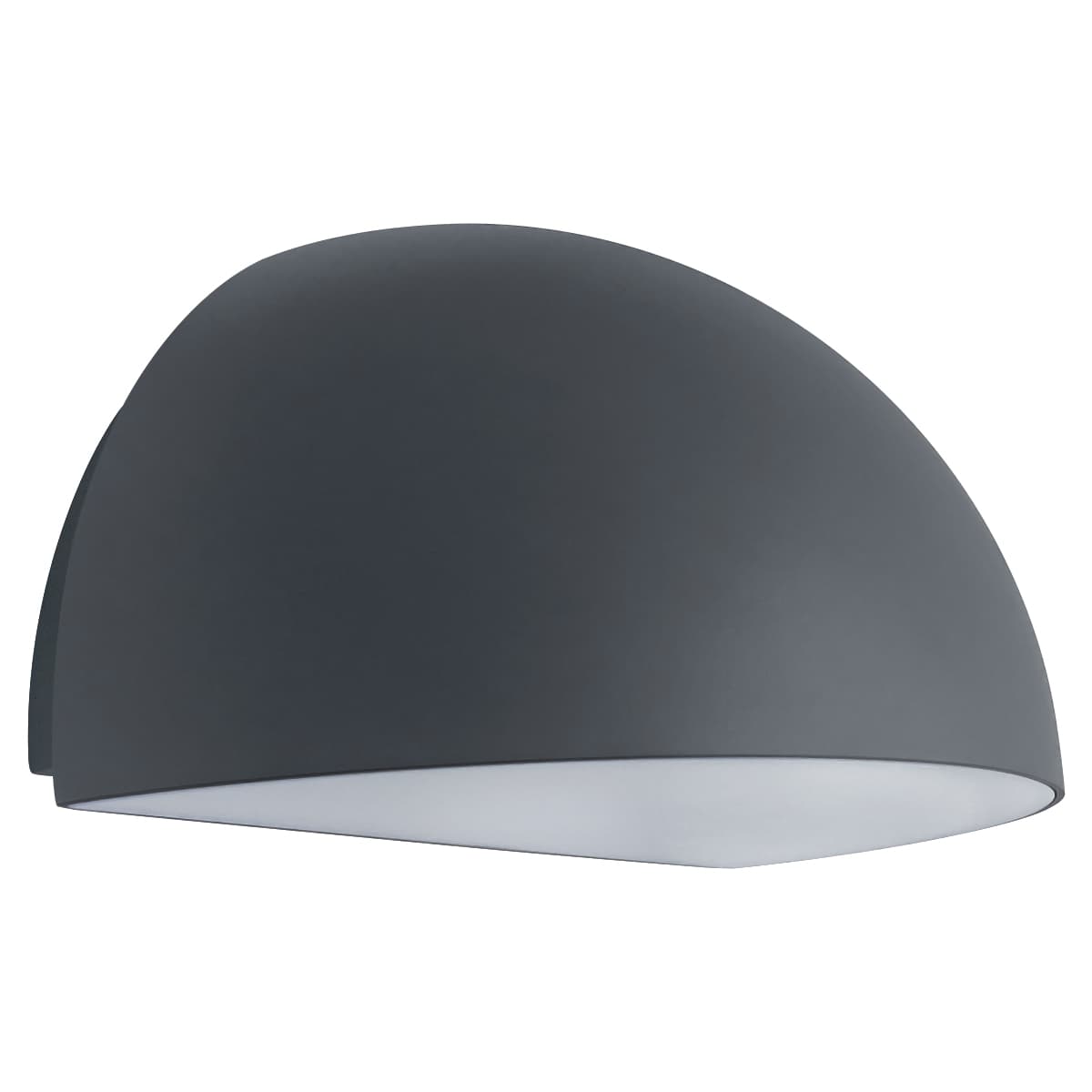 Outdoor Downward Wall Light Anthracite Grey Half Circular Frosted Diffuser IP54 ZLC382B