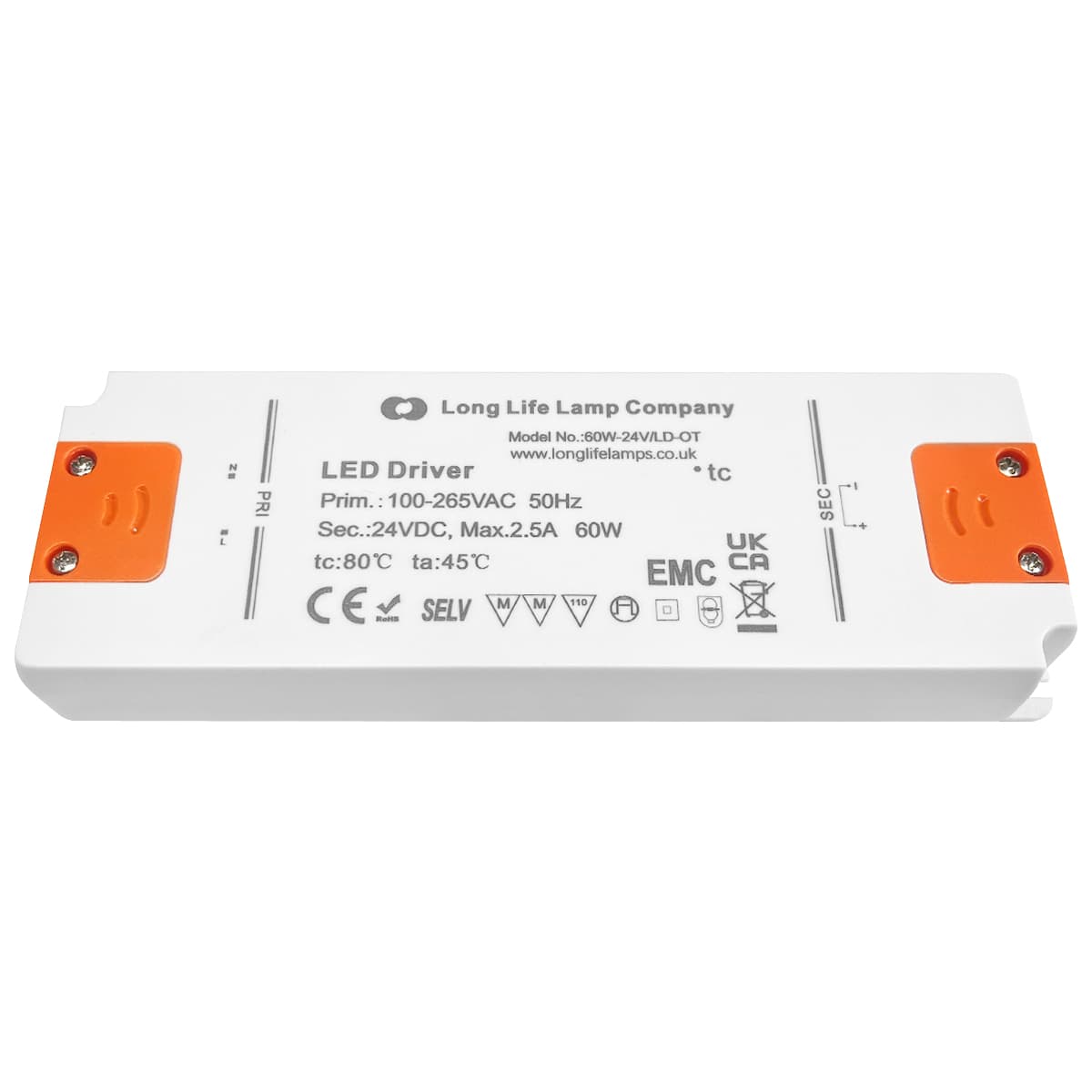 24V LED Driver Power Supply Transformer Low Voltage 60W 60W24VLDOT