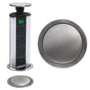Stainless Steel Top Pop Up Socket With 2 USB Charging Port 3 Plug Sockets