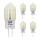 PACK OF 5 G4 12v LED Bulb 2w Equivalent 20w Replaces Halogen Capsule Frosted Cover Cool White