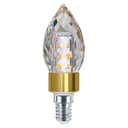 2 Pack 5W LED Crystal Candle Bulb Dimmable 3000K Warm White E14