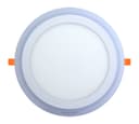 18w LED Round Recessed Ceiling Panel Light Dual Colour Cool White Green Ring 