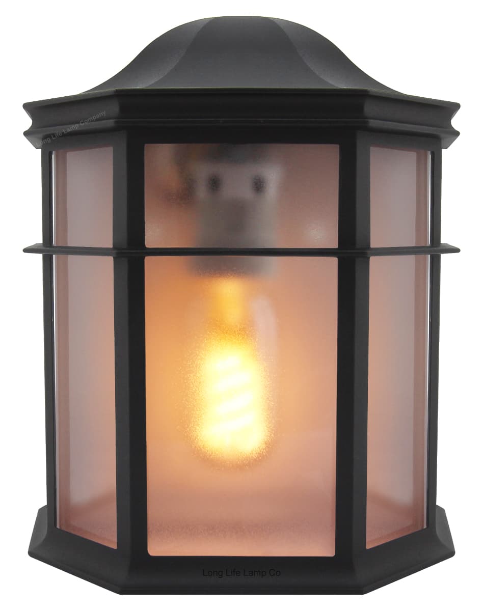 Vintage Black Outdoor Wall Light Frosted Glass Lantern ZLC080
