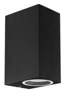 Modern Rectangular Up Down Matt Black Outdoor Wall Light Fixture GU10 ZLC061B 