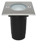 5w LED Outdoor Ground Walkover Light Square Cool White Brushed Chrome Finish GL03CW