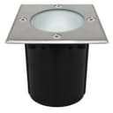 10w LED Outdoor Ground Walkover Light Square Cool White Brushed Chrome Finish GL04CW 