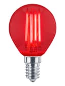 Ambient Fireglow 4w LED Golf Ball Red Light Bulb E14 Clear Glass