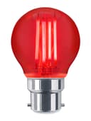 Ambient Fireglow 4w LED Golf Ball Red Light Bulb B22 Bayonet Clear Glass