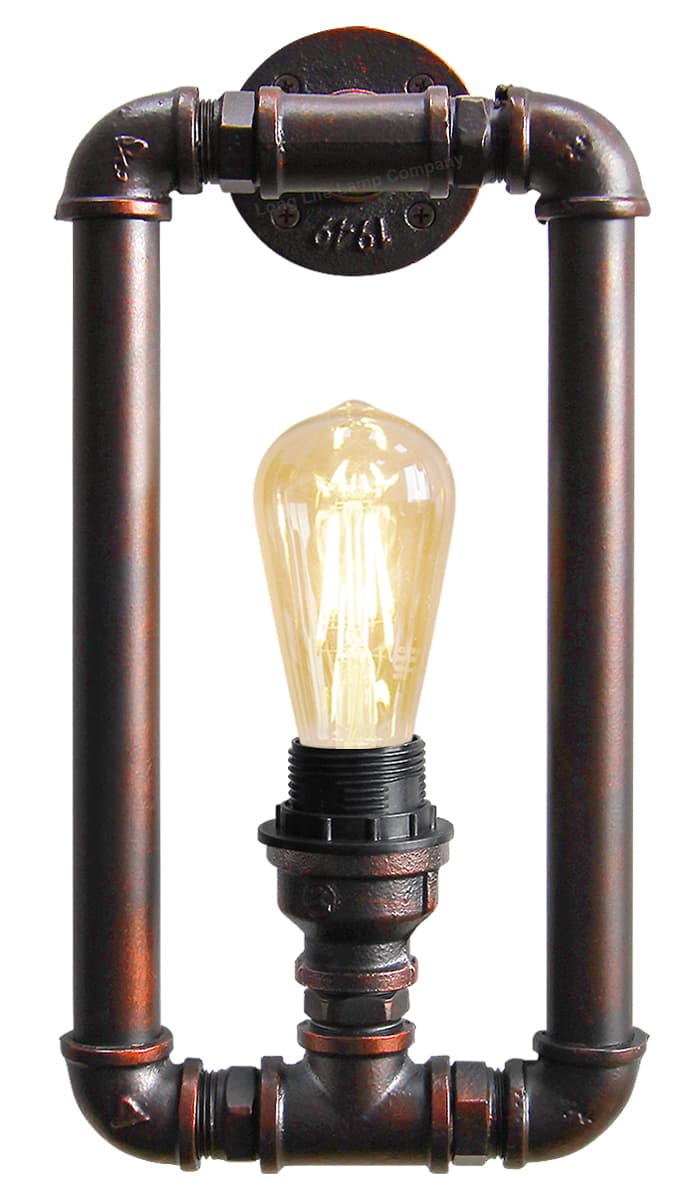 Vintage Industrial Water Pipe Wall Light Rustic Lamp 