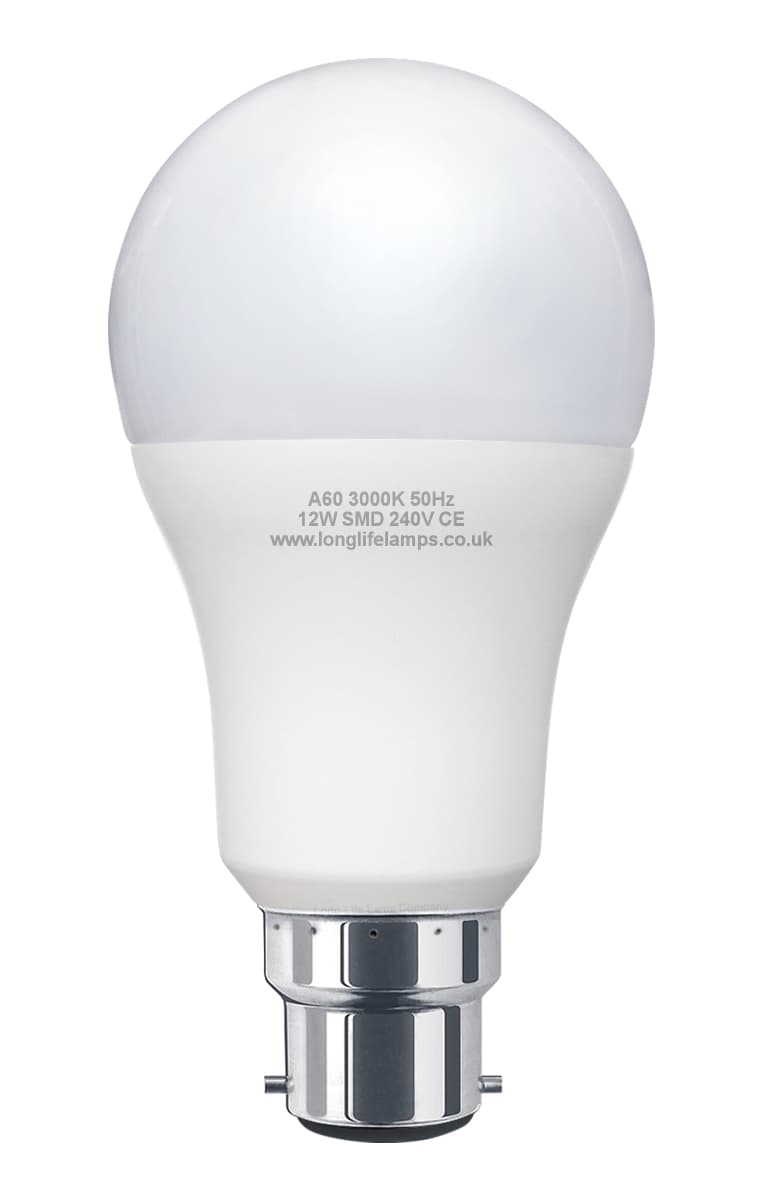 12w GLS LED Light Bulb B22 Bayonet Equivalent to 120w Warm White A60