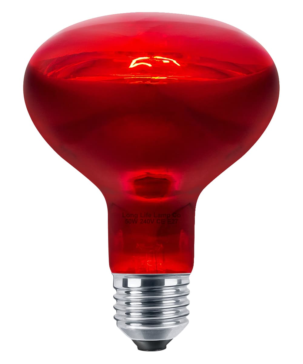 50w Reptile And Poultry Infrared Heat Lamp Bulb E27 Edison Screw