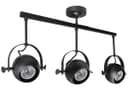 3 Way Ceiling Spot Light Adjustable Eyeball GU10 Black Metal Finish