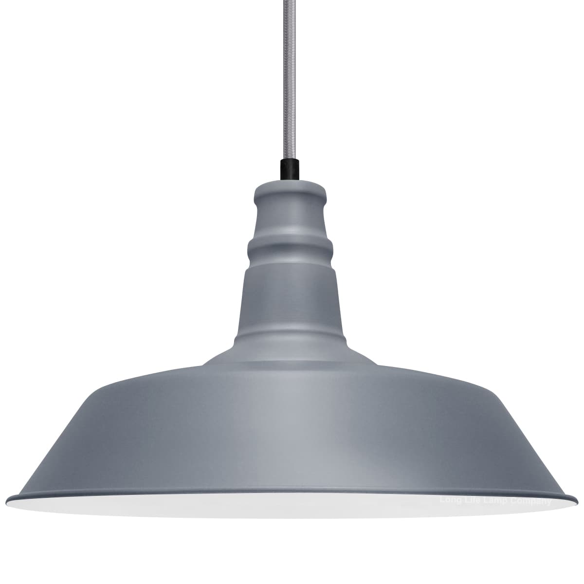 Modern Pendant Ceiling Light Grey Shade 