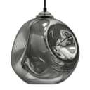 Modern Melting Glass Globe Ceiling Pendant Light Lava Shade Smoked Grey Black Nickel H3013