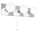 Opaque 3 Mini Globe Bathroom Mirror Light with Pull Cord IP44 H3053