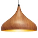 Modern Ceiling Pendant Dome Metal Wood Grain Finish Light H3063