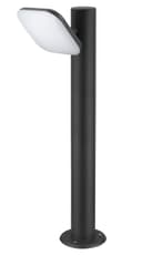 12W LED Bollard Outdoor Garden Light Stainless Steel Black Finish Cool White ZLC356BCW