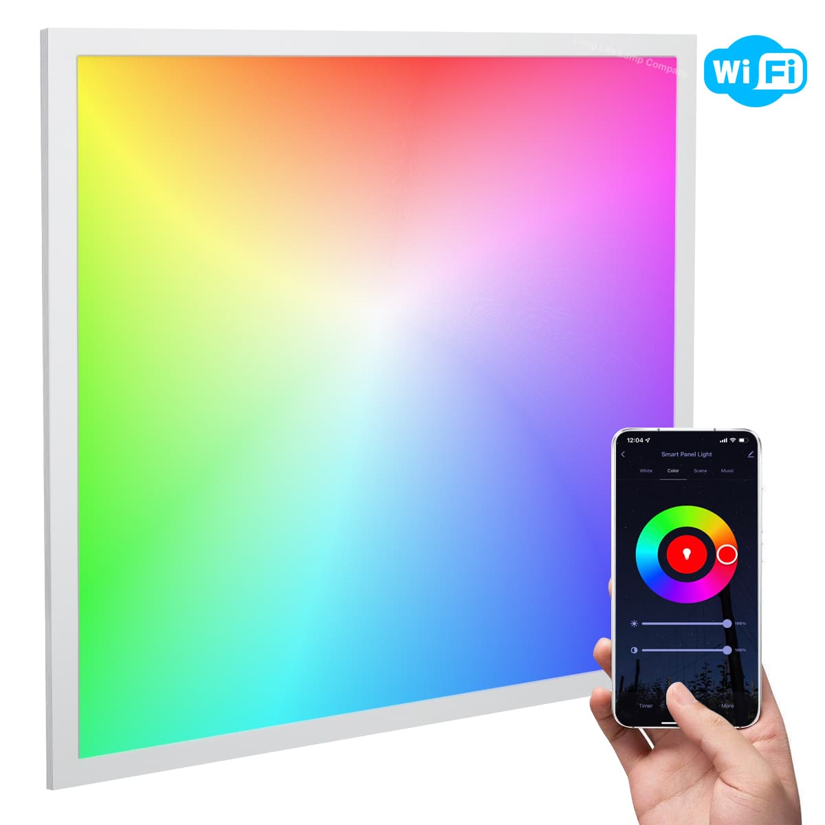 RGB 40w WiFi LED Ceiling Panel Colour Changing Recessed 600 x 600 