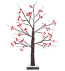 LED Indoor Christmas Brown Colour with Snow and Red Fruit 60cm Mains And Battery Operated TREE05