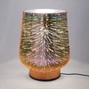Modern Glass Table Lamp 3D Speckle Copper Finish CL001 