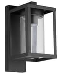 Outdoor Dusk Till Dawn Wall Light Black Glass Diffuser Lantern ZLC370DTD with LED 4w Warm