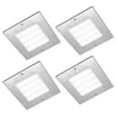 20W LED Under Cabinet Kitchen Lights Slim SQUARE Cool White 6500K Kit of 4 UC03