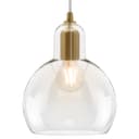 Modern Retro Ceiling Brass Pendant Light Transparent Globe Glass Lamp Shade K427