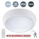 18w LED Flushlight Round Surface Mount with Microwave Sensor remote controlled