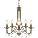 Vintage 5 Lights Antique Brass Ceiling Pendant Light Candle Lantern Chandelier K434