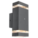 Outdoor Dusk Till Dawn Wall Light Up Down IP44 Anthracite Black Automatic Sensor ZLC374DTD 