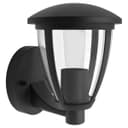 Outdoor Upward Wall Light Black Lantern Clear Diffuser IP44 ZLC380