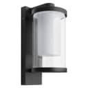 Outdoor Black Cylindrical Wall Light Lantern Glass Lamp Shade Frosted Diffuser ZLC379 with 4w LED Warm