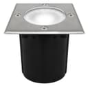 10w LED Outdoor Ground Walkover Light Square Cool White Brushed Chrome Finish GL04CW 