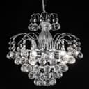 Droplet Fountain Crystal Chandelier Ceiling Pendant Light Reflect Chrome Finish and Real Crystals 