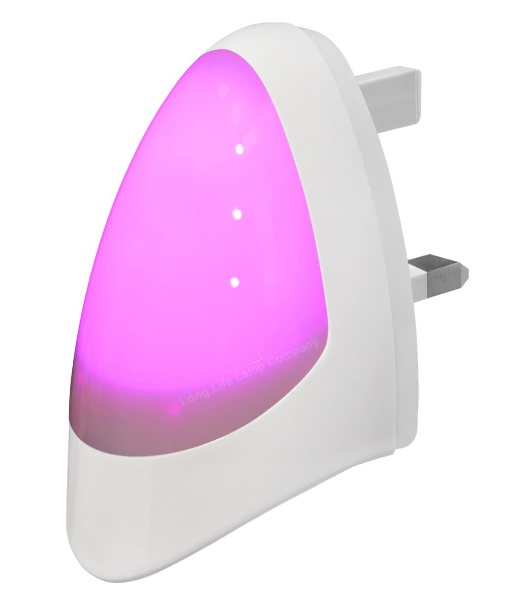 Automatic Pink LED Night Light Plug In Energy Saving Dusk 2 Dawn 