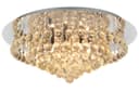 Modern Decor Round Crystal Chandelier Ceiling Light Reflective Silver Base 