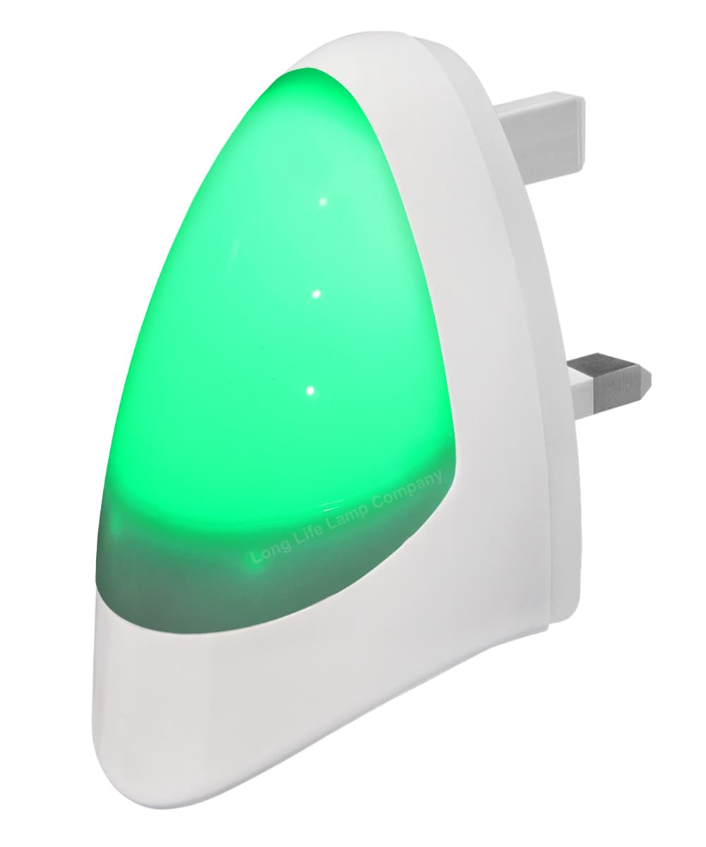 Automatic Green LED Night Light Plug In Energy Saving Dusk 2 Dawn 