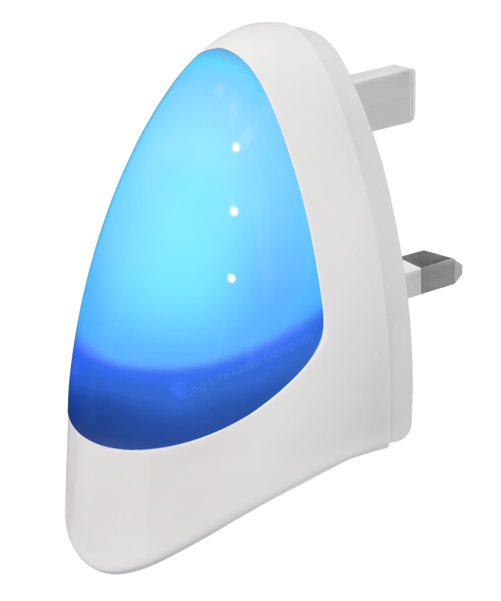 Automatic Blue LED Night Light Plug In Energy Saving Dusk 2 Dawn 