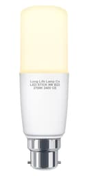 9w LED Stick Light Bulb B22 Warm White 3U Replacement 60w Equivalent 2 Pack 