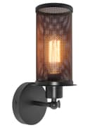 Vintage Scone Wall Light Black Metal Mesh 